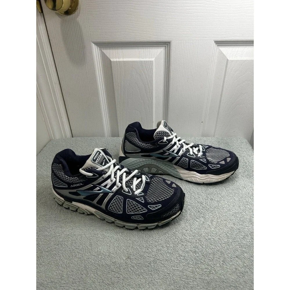 Brooks Ariel 14 Women’s Running Shoes Navy Blue Silver Size 10.5 B Medium